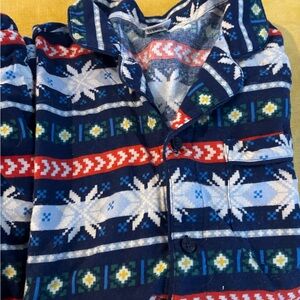 Hanna Andersson Festive Blue and Red Cardigan